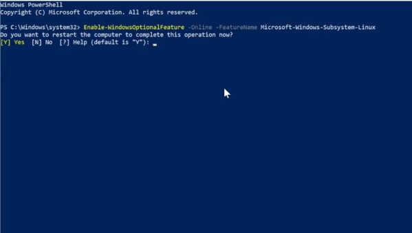 Powershell WSL Установить Windows 10