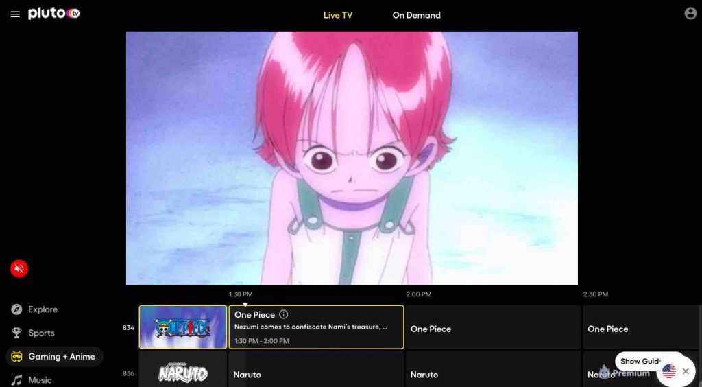 pluto tv - regarder l'anime