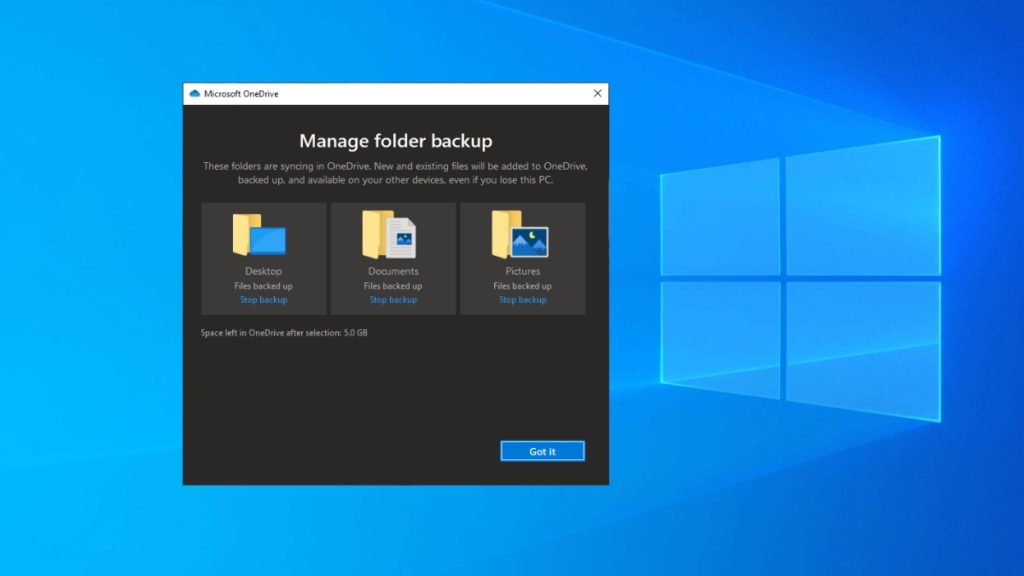 3 Quais pastas fazer backup do OneDrive