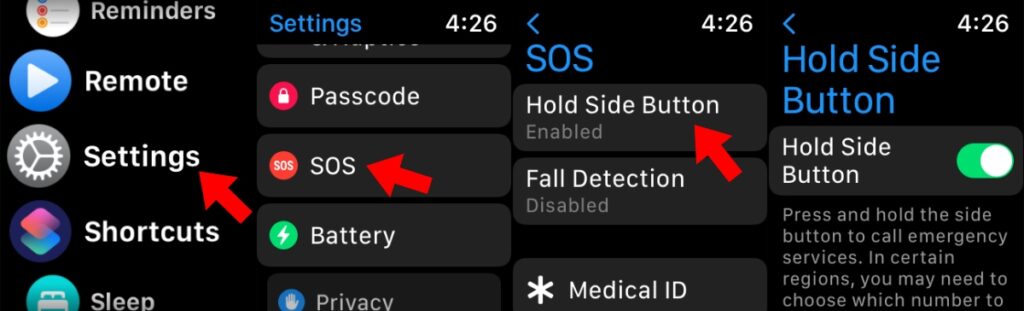 1 Activer le SOS d'urgence Apple Watch