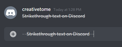 Perintah Discord Strikethrough