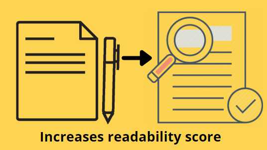 読みやすさのスコアを上げます