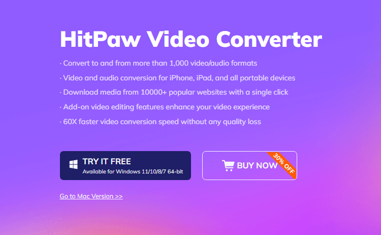 Конвертер видео HitPaw для Mac