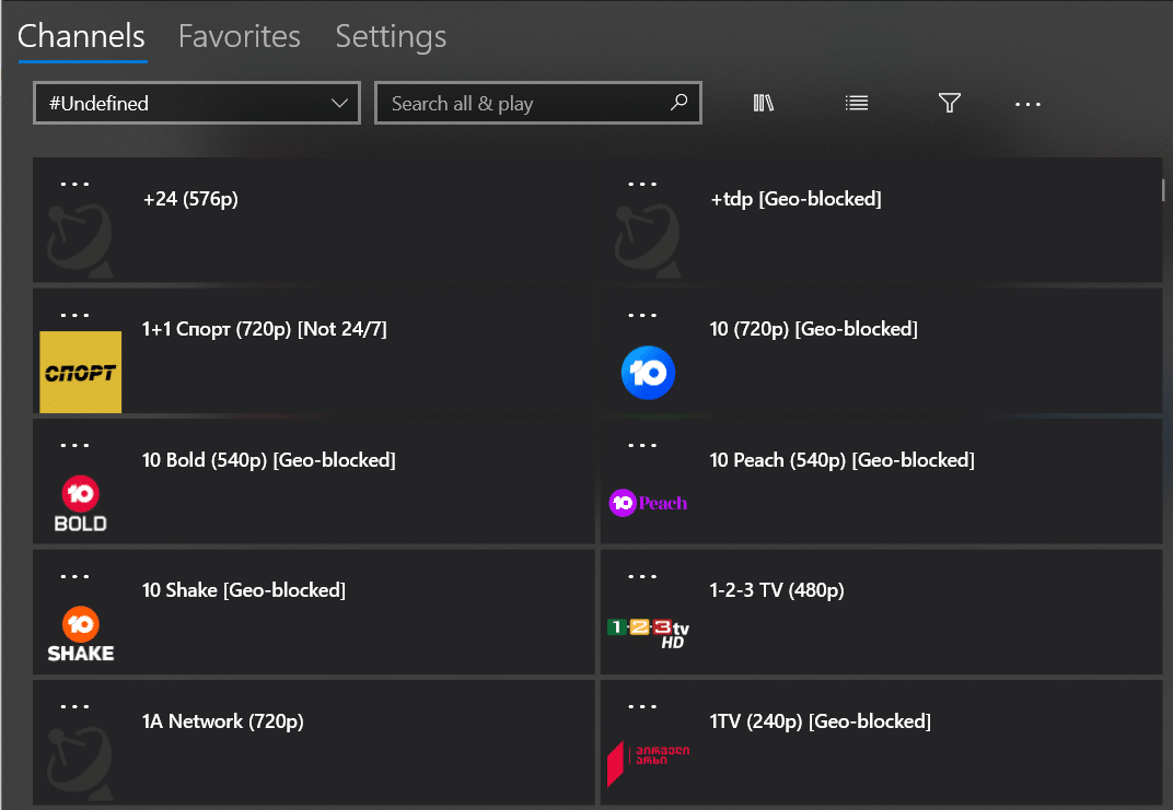 Accédez à l'onglet Canaux. Comment télécharger MyIPTV Player