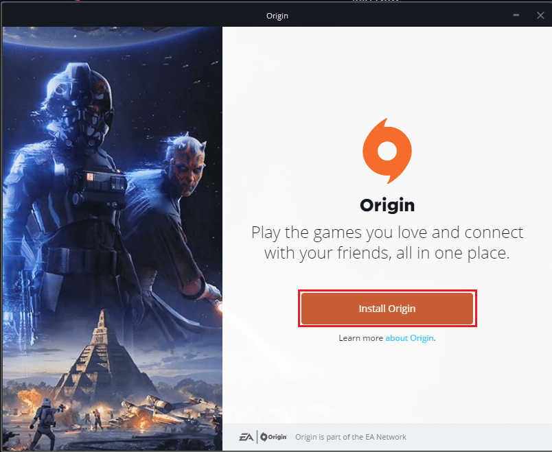 cliquez sur Installer Origin. Comment réparer l'erreur d'origine 9:0