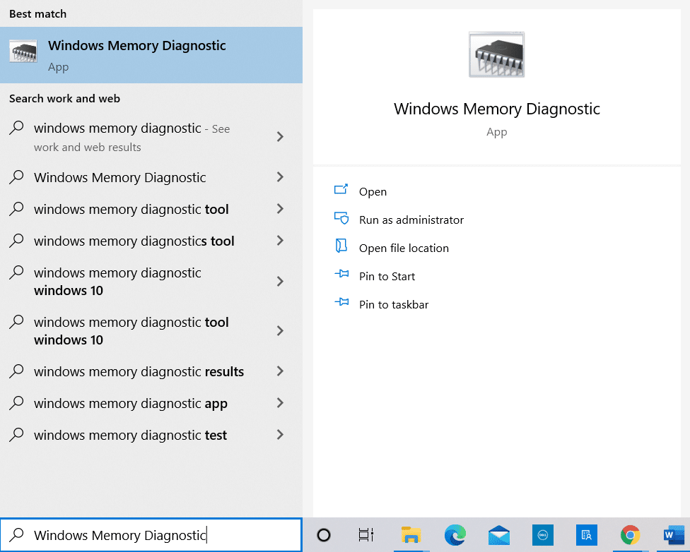 Windows Memory Diagnosticと入力し、Enterキーを押します。オーバーウォッチのクラッシュを修正する方法