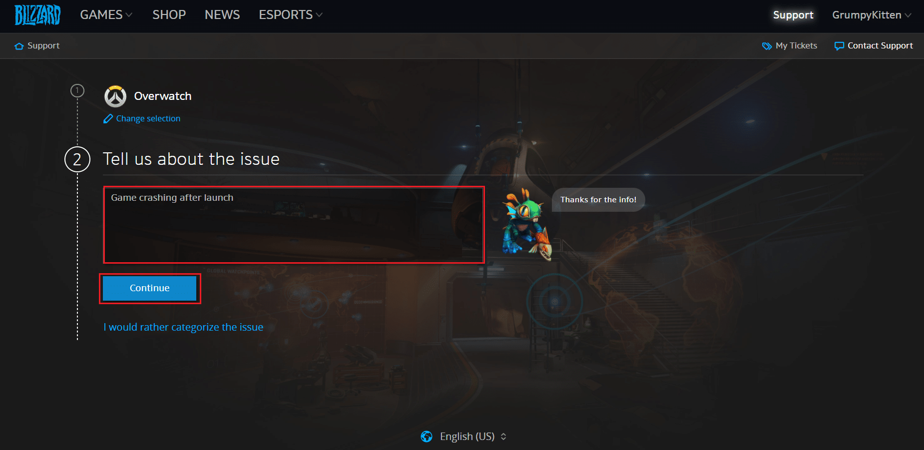 Overwatch pagina di supporto ufficiale. Come risolvere il crash di Overwatch