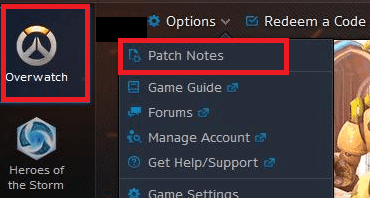ตอนนี้ คลิกที่ Patch Notes วิธีแก้ไข Overwatch Crashing