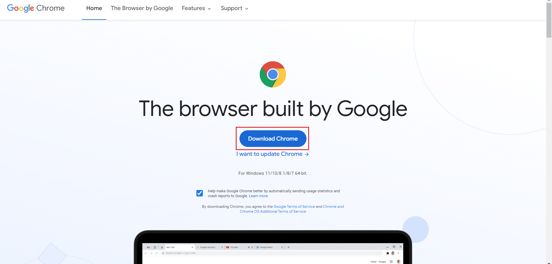 Google Chrome'u resmi web sitesinden indirin. Netflix Hata Kodu M7111-1101 Nasıl Onarılır