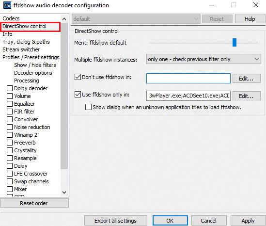 ตอนนี้เปิด ffdshow Audio Decoder วิธีแก้ไข Skyrim Crash ไปยังเดสก์ท็อป