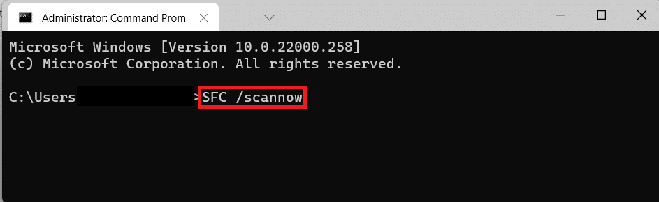 Perintah scannow SFC di Command prompt