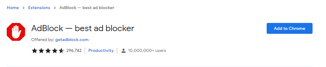 Chrome Web Mağazasında AdBlock | Chrome için en iyi reklam engelleme uzantısı