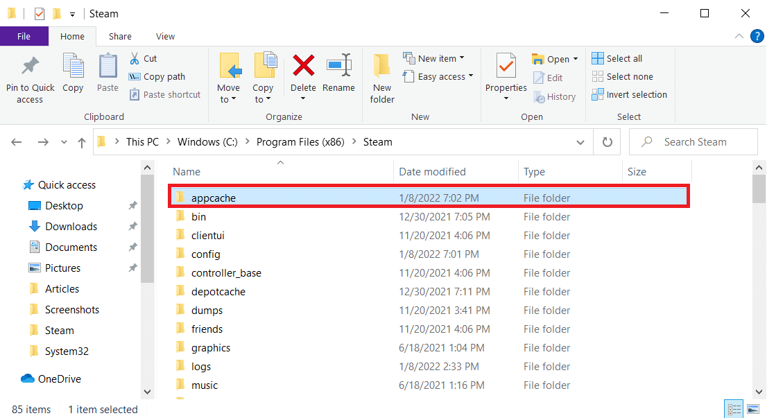 buka folder cache aplikasi