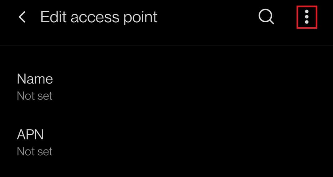 Tippen Sie nach Eingabe der Details auf die drei horizontalen Punkte in der oberen rechten Ecke des Bildschirms. Warum sagt mein Telefon LTE statt 4G?