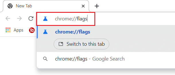 转到 Google Chrome 中的 chrome 标志页面