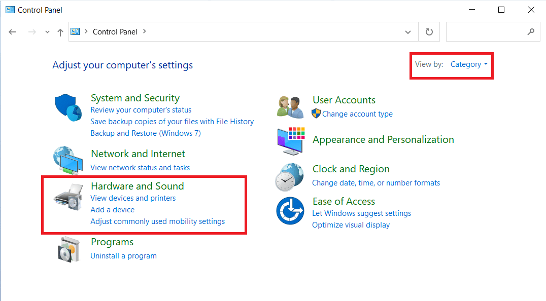 คลิกที่ฮาร์ดแวร์และเสียง แก้ไข Discord Not Detecting mic