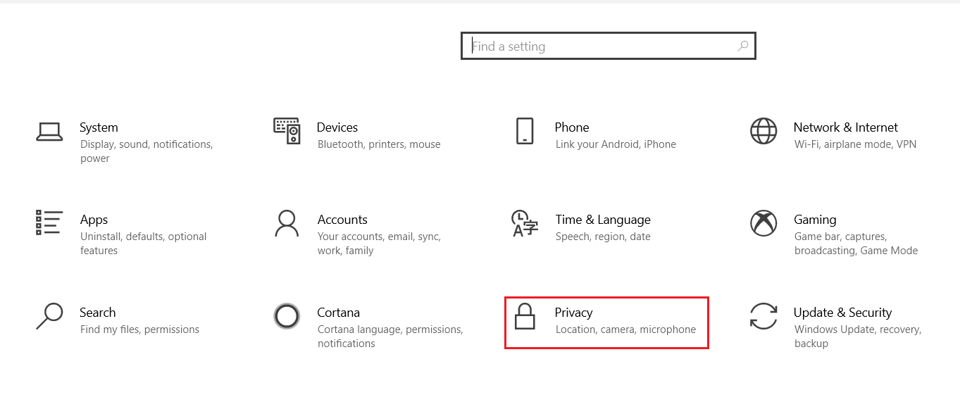 เลือกการตั้งค่าความเป็นส่วนตัว แก้ไข Discord Not Detecting mic