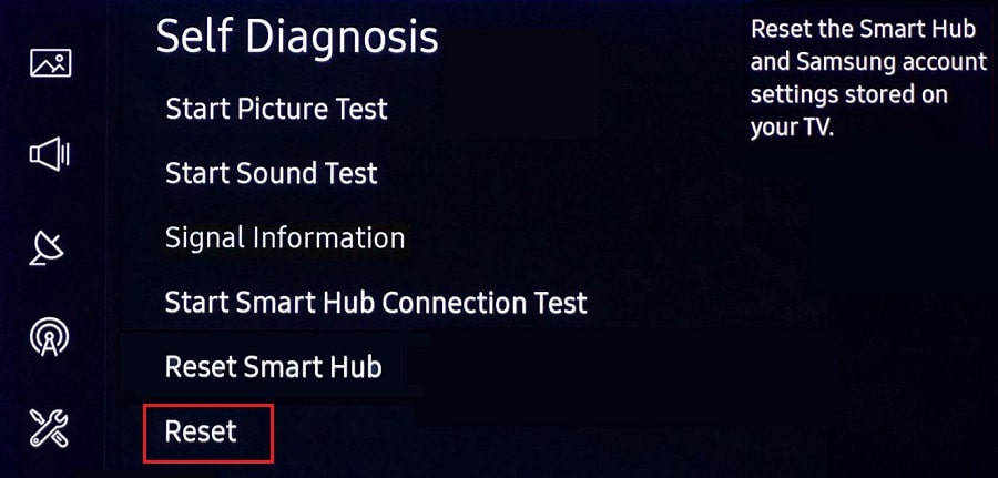 Lakukan Reset Pabrik di TV. Perbaiki PC Tidak Terhubung ke TV