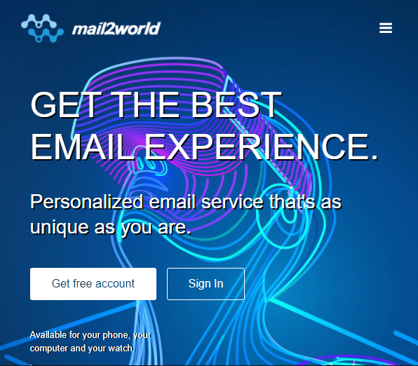 Situs web resmi Mail2world