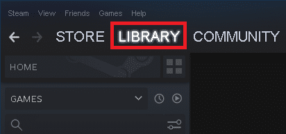 Luncurkan Steam dan buka PERPUSTAKAAN. Perbaiki File Konten Uap Terkunci