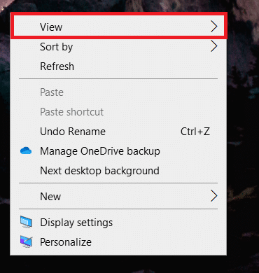 Fare clic con il pulsante destro del mouse sul desktop. Fare clic su Visualizza. Come creare desktop minimalista su Windows 10