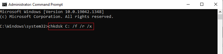 chkdsk 命令。修復 0xa00f4244 未連接攝像頭錯誤