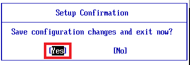 Guarde los cambios de configuración y salga ahora BIOS