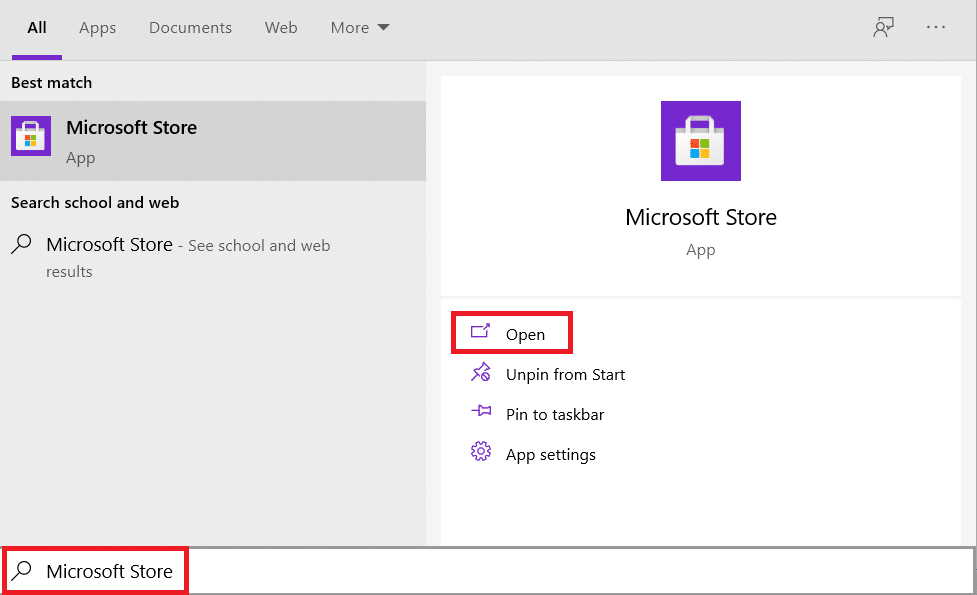 Lansați Microsoft Store