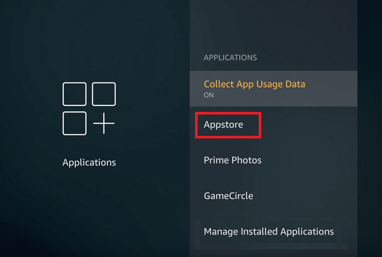 Applications AppStore Firestick