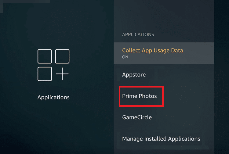 Applications Prime Photos Firestick