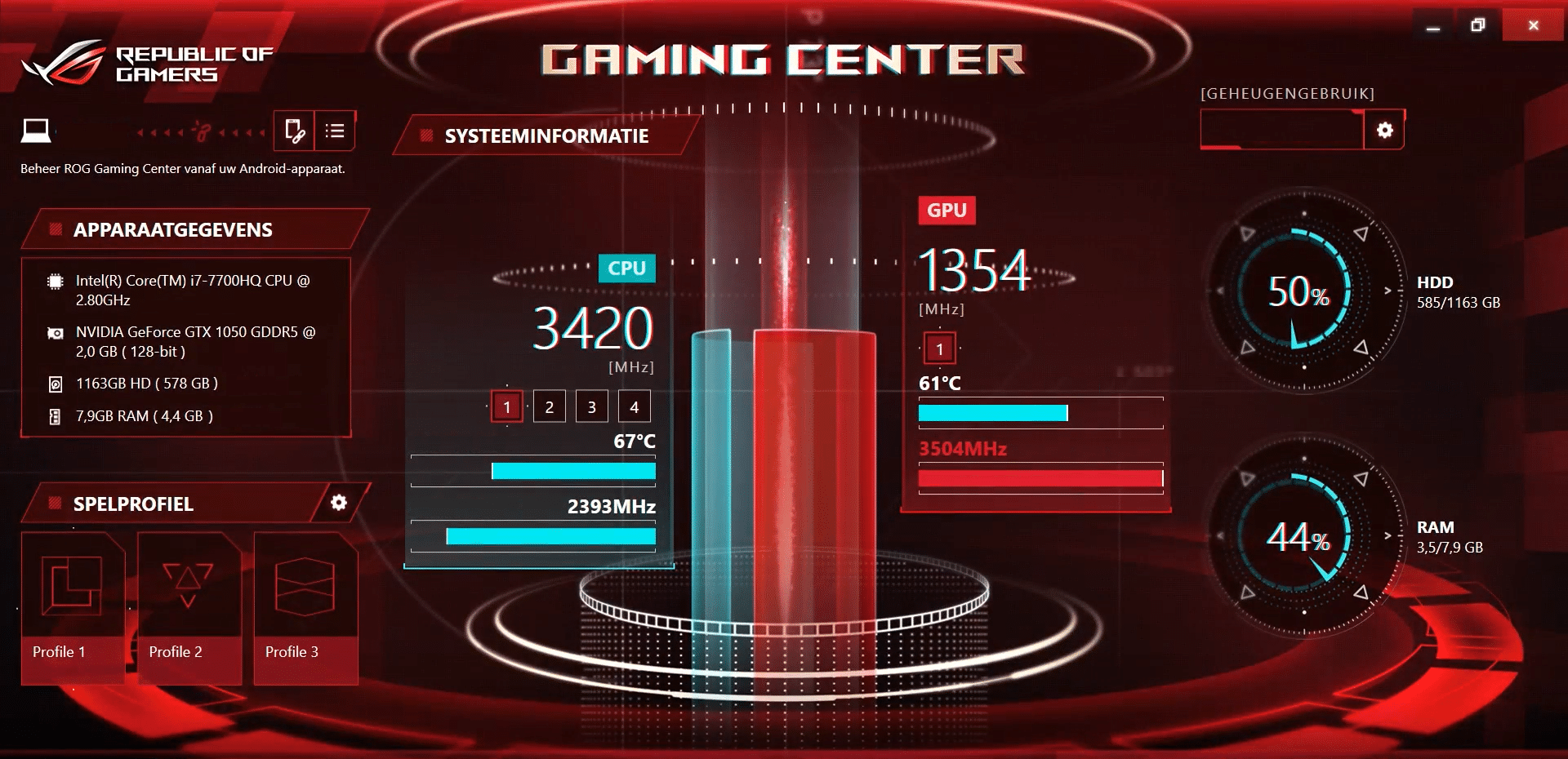 asus rog oyun merkezi