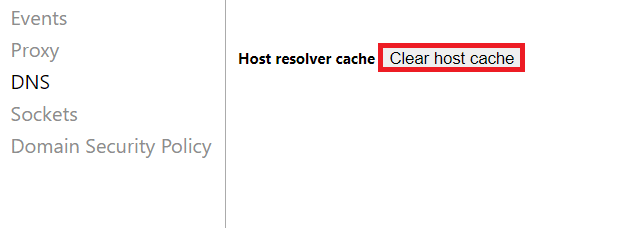 Нажмите Очистить кеш хоста.