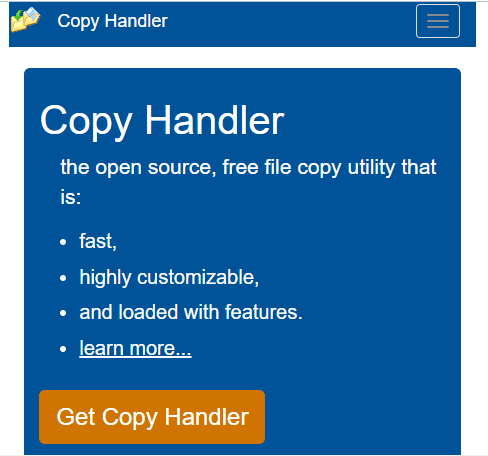 Download-Seite für Copy Handler