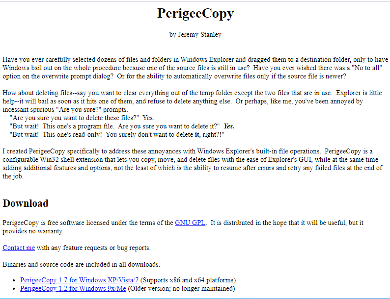 หน้าดาวน์โหลด PerigeeCopy | ซอฟต์แวร์คัดลอกไฟล์ที่ดีที่สุดสำหรับพีซี Windows ในปี 2565