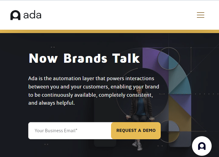 Ada Homepage | Chatbot con intelligenza artificiale online