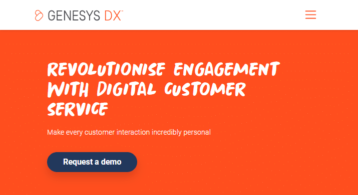 Genesys DX Pagina iniziale | Chatbot con intelligenza artificiale online