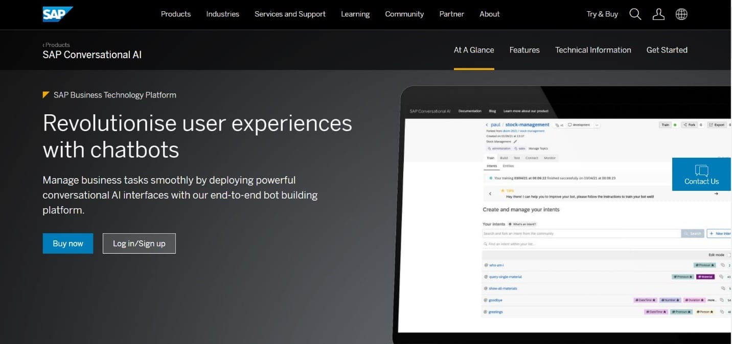 Strona główna SAP Conversational AI | Chatbot AI online
