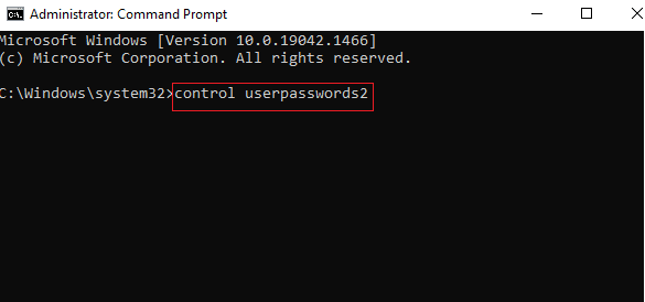 Luego, escriba control userpasswords2 y presione Enter. Arreglar 0x80004002 No se admite dicha interfaz en Windows 10