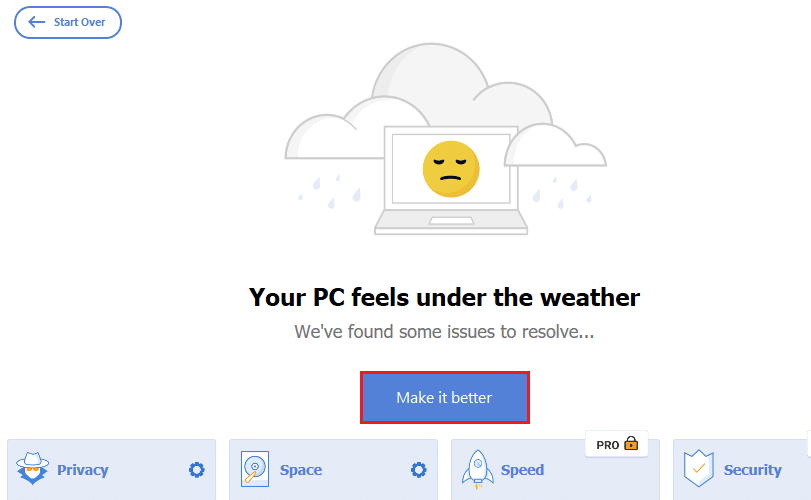 Sekarang, klik tautan Privasi, Ruang, dan pilih apa yang harus Anda hapus di daftar yang disarankan. Perbaiki 0x80004002 Tidak ada antarmuka seperti itu yang didukung pada Windows 10