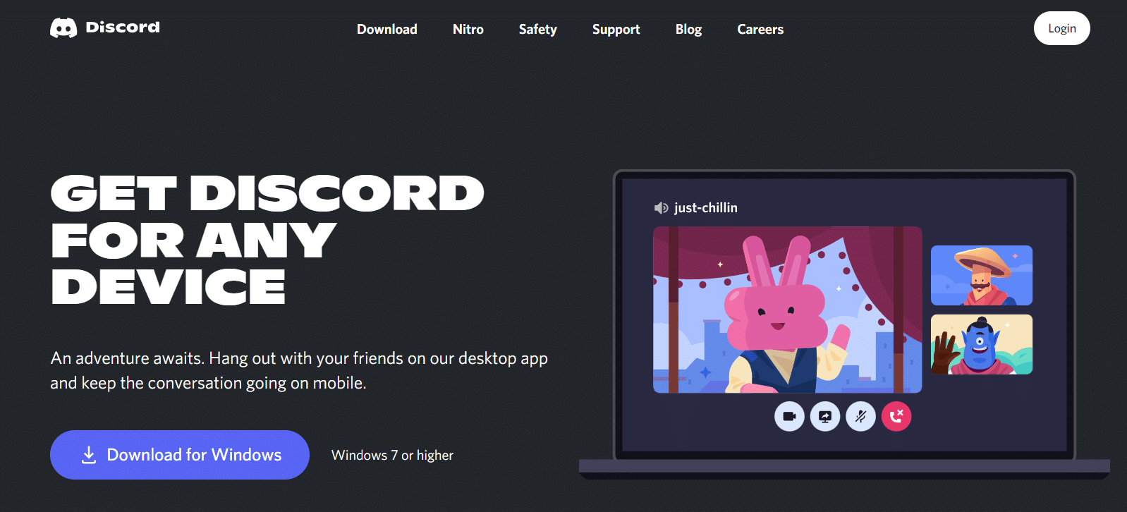 Página de descarga de discordia | Cómo arreglar la cámara Discord que no funciona en Windows 10