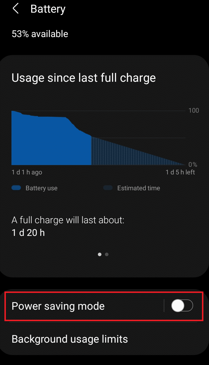 關閉省電模式