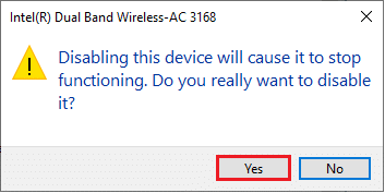 Em seguida, confirme o prompt abaixo clicando em Sim. Corrigir Sua conexão foi interrompida no Microsoft Edge