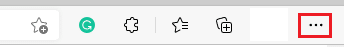 Avvia il browser Edge e fai clic sull'icona a tre punti nell'angolo in alto a destra | RESULT_CODE_HUNG