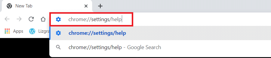 在搜索栏中输入快捷方式链接以直接启动关于 Chrome 页面 | RESULT_CODE_HUNG