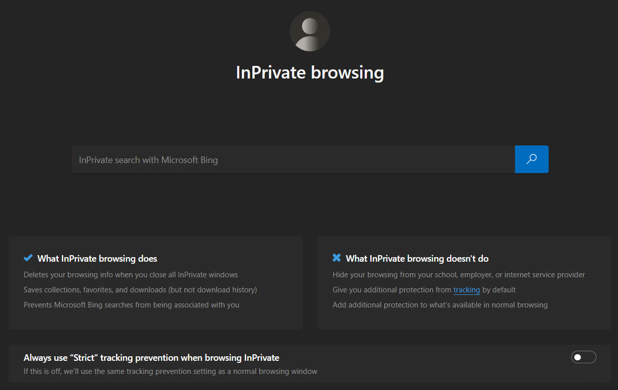 InPrivate-Browsing-Fenster | RESULT_CODE_HUNG