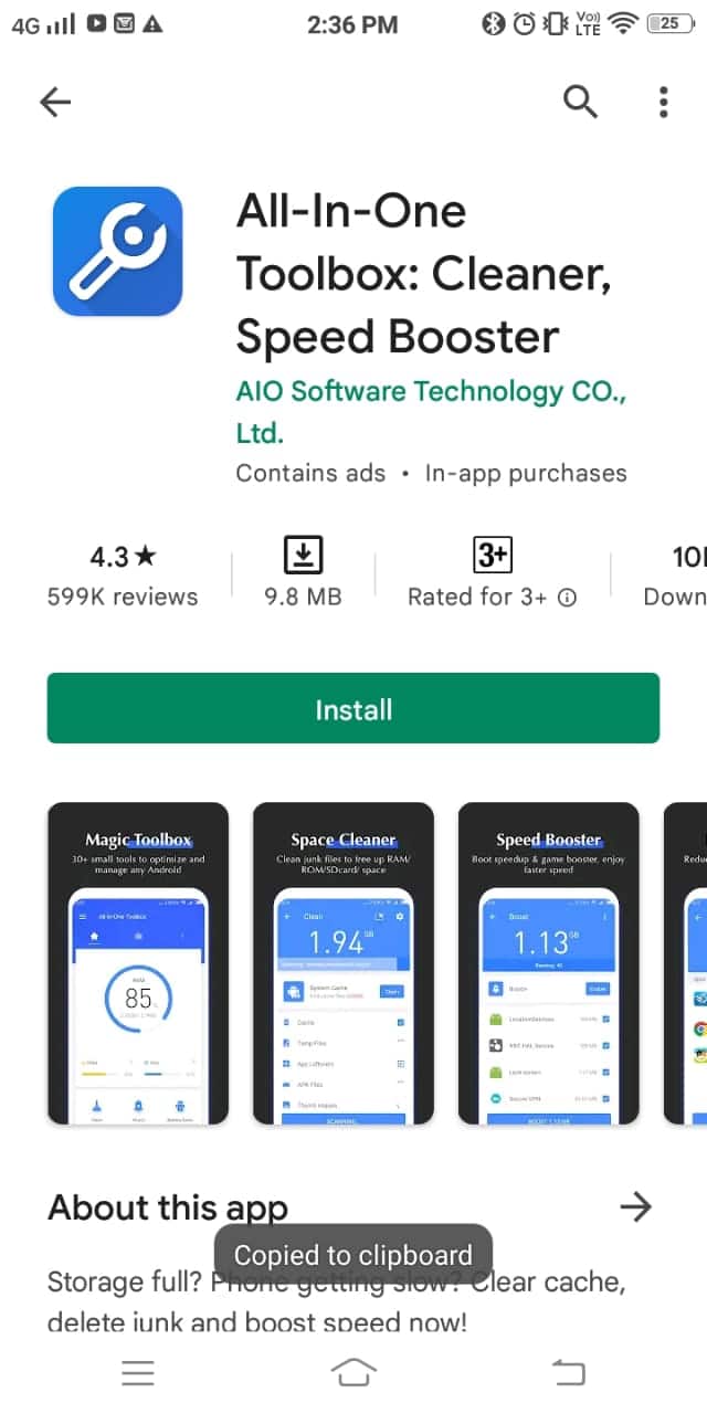 All-In-One-Toolbox | Bester kostenloser Reiniger für Android