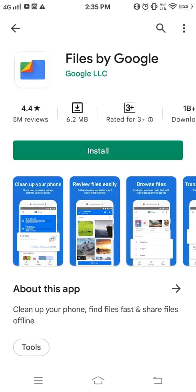 File di Google | miglior pulitore gratuito per Android