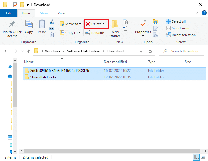 Fișierele din dosarul de descărcare. Remediați eroarea Windows 10 Update 0x8007000d