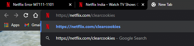 任意のブラウザに移動し、Cookieをクリアします。 NetflixエラーコードUI3010を修正する方法