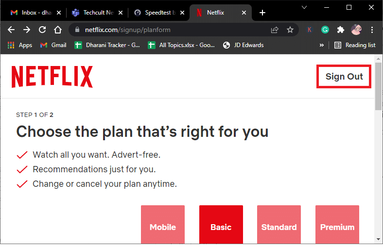 Inicie Netflix y en la esquina superior derecha de la pantalla, haga clic en Cerrar sesión. Cómo reparar el error de Netflix UI3010